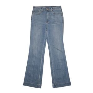 TALBOTS $99 Light Wash High Waist‎ Flare Stretch Denim Jean Size 2